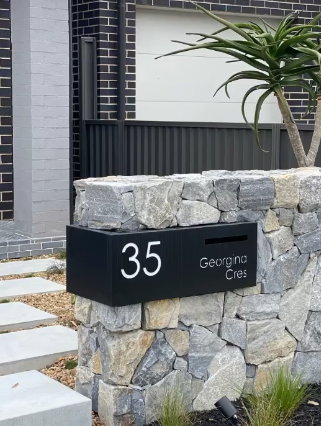 Custom Rectangle LED Stainless Steel Brick in Mailbox