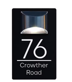 Rectangle Custom Solar Address Sign