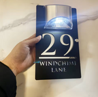 Rectangle Custom Solar Address Sign