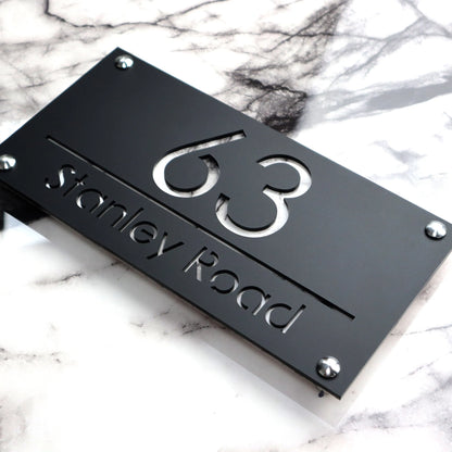 Centered Custom Acrylic House/Letterbox Sign.