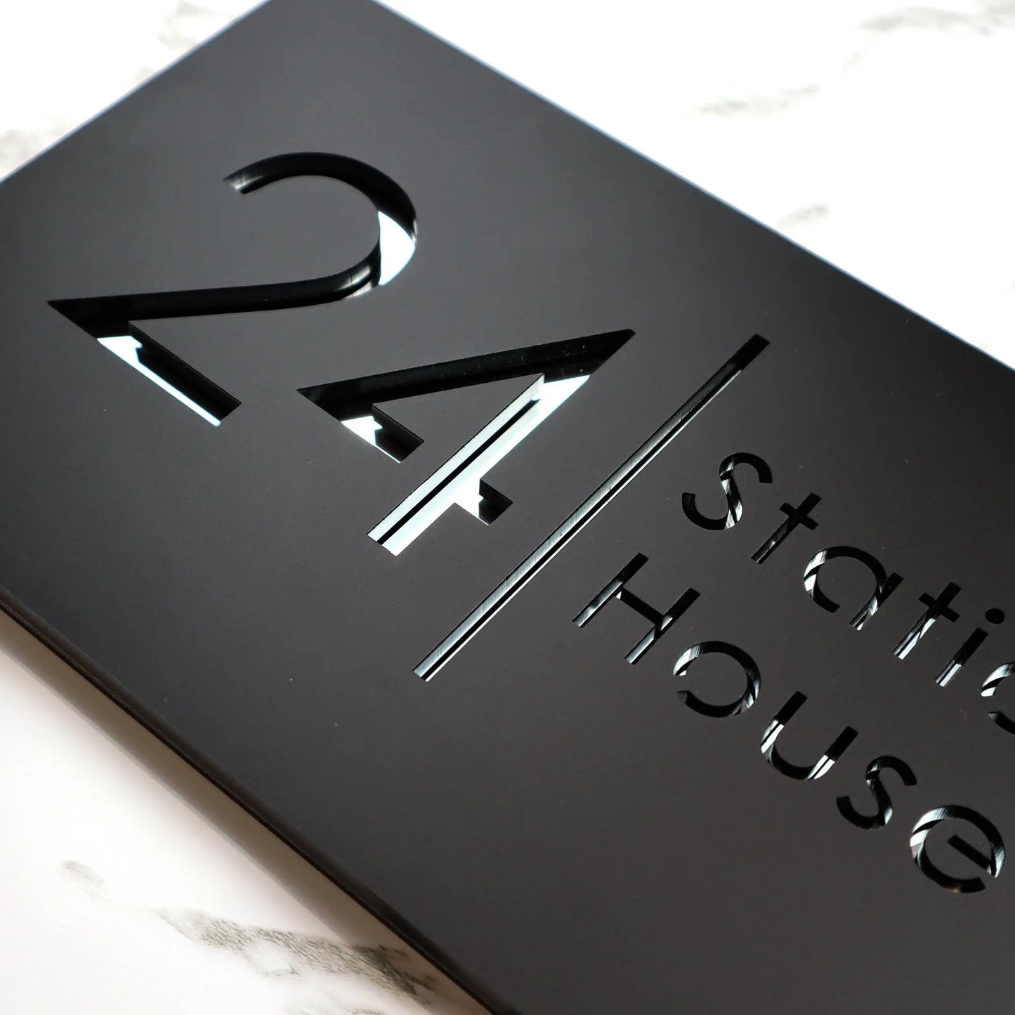 Custom Acrylic House/Letterbox Sign - Vertical.