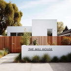 Metal lettering custom house address sign