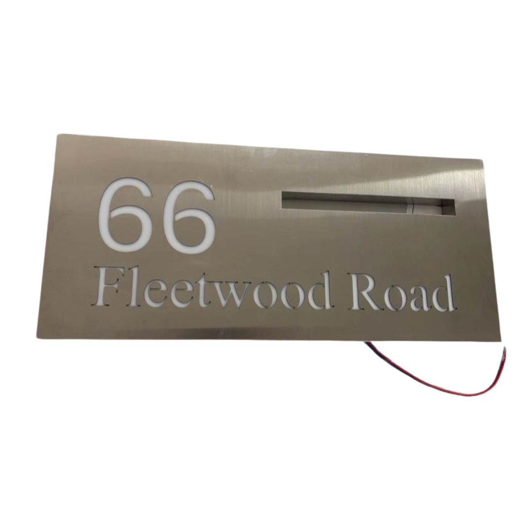 Stainless Steel led mailbox slot letterbox.