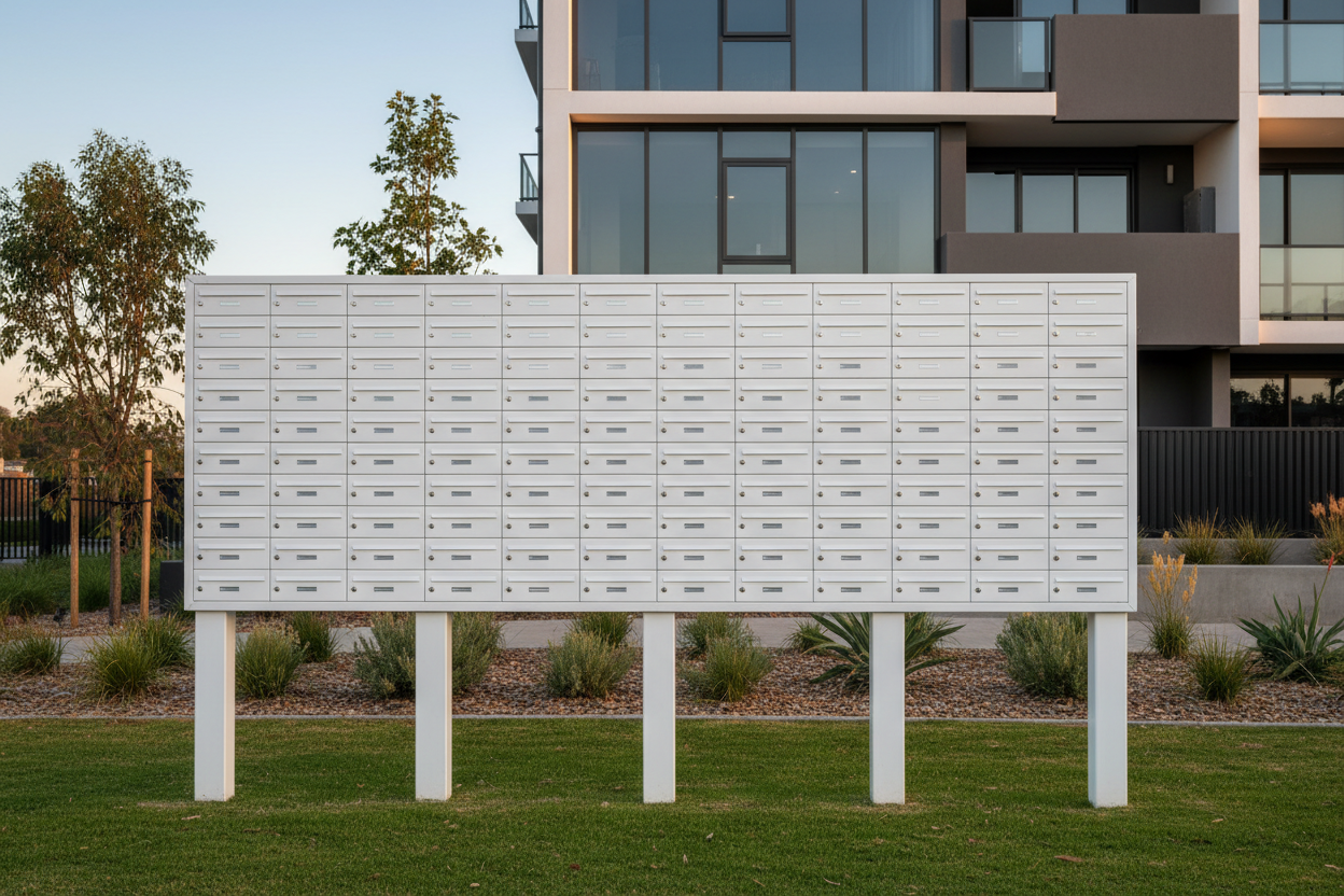 Mailbox Commercial - Free standing with Posts Bank Mailboxes