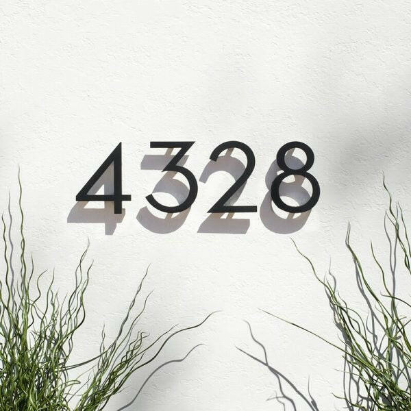 142mm Floating medium Black House Numbers.