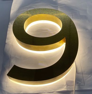 20cm Metal LED House Numbers - Each