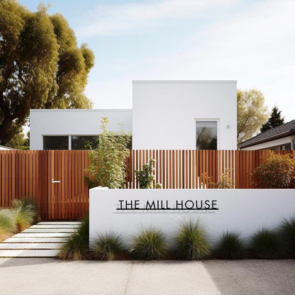 Metal lettering custom house address sign