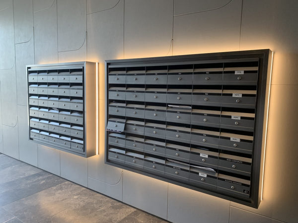 Mailbox Commercial bank Mailboxes - freestanding or brick-in