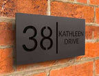 Black Acrylic Address Sign