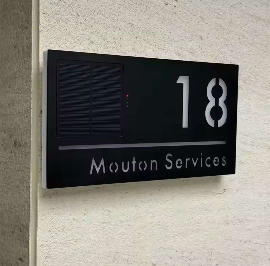 Solar Custom Acrylic House/Letterbox Sign