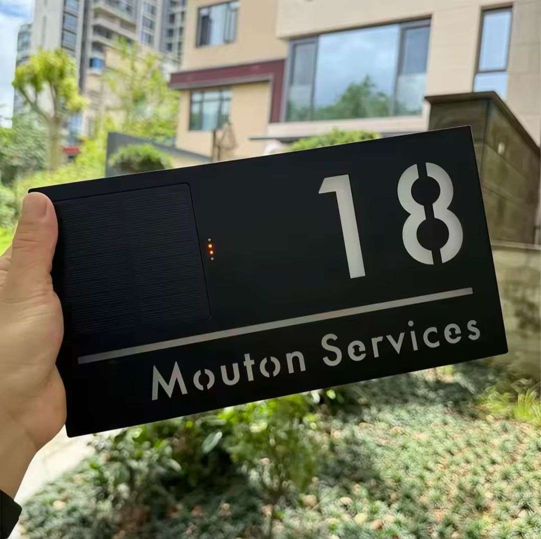 Solar Custom Acrylic House/Letterbox Sign