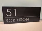 Custom Warm White LED light up House Letterbox Address Sign - Rectangle.