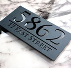 Black Acrylic and Black Font Custom Address Sign