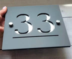 Grey Square Acrylic Address Sign