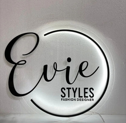 LED business UV Acrylic custom signs.
