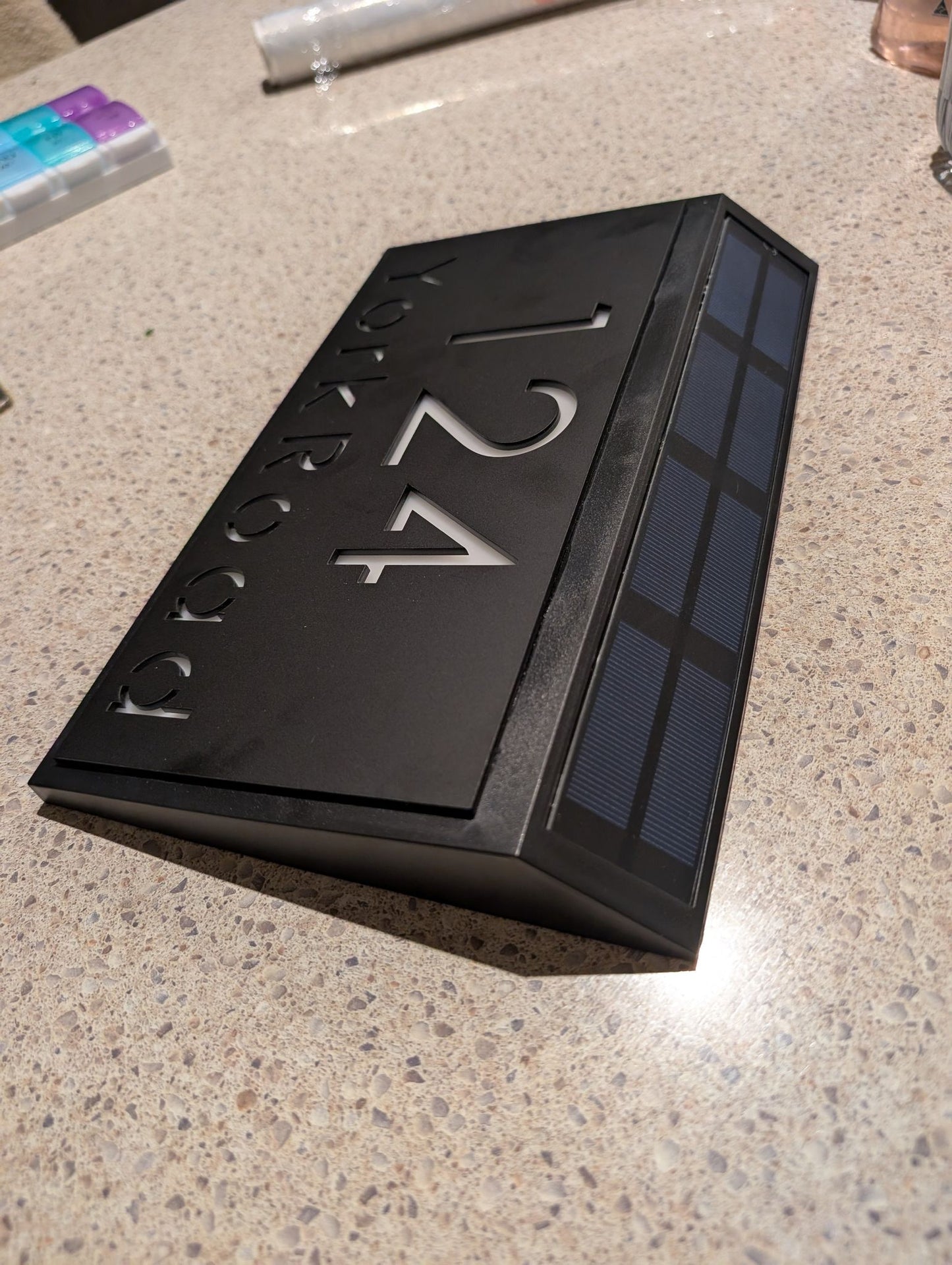 Solar Custom Acrylic House/Letterbox Sign - Modern