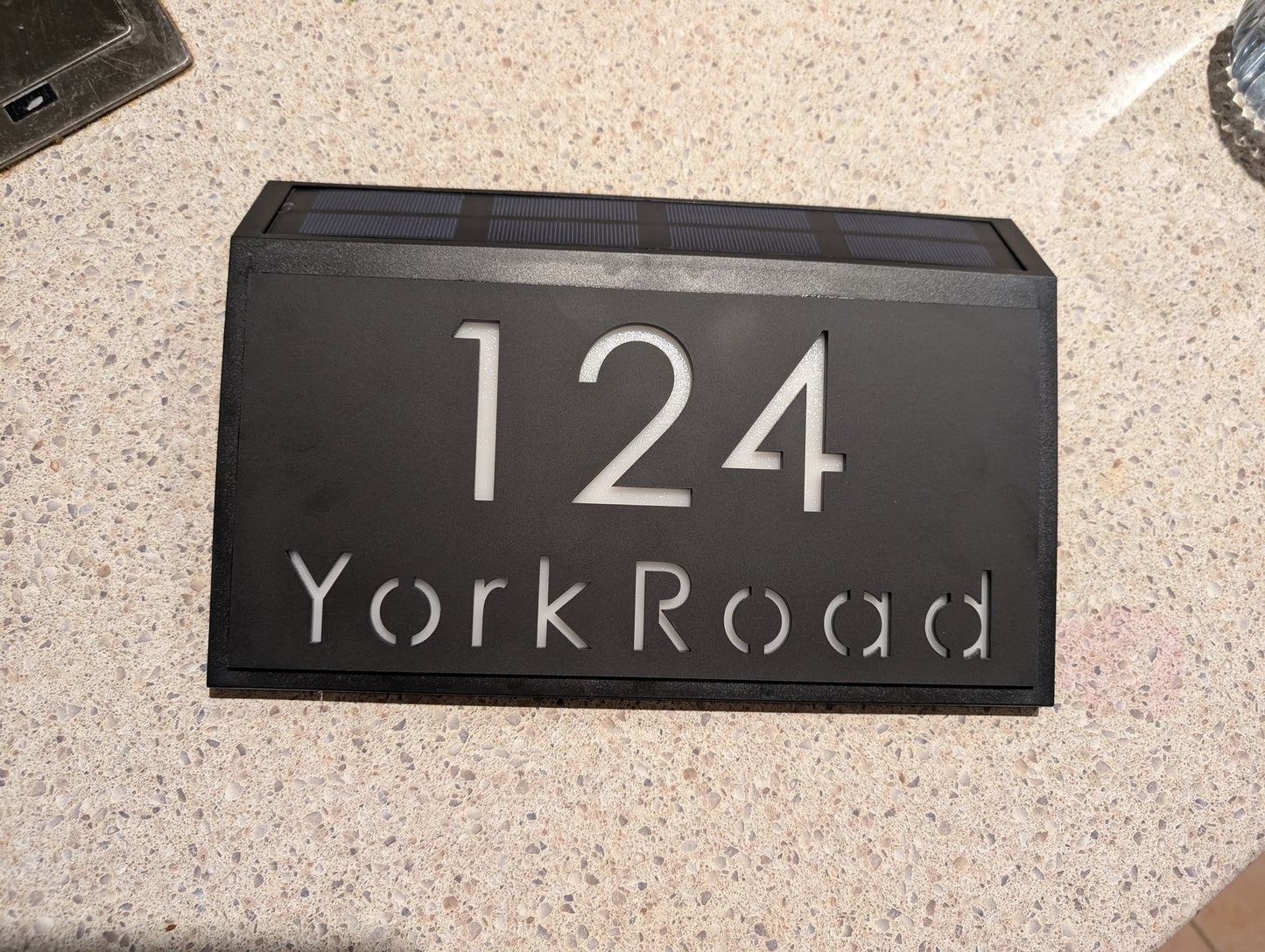 Solar Custom Acrylic House/Letterbox Sign - Modern