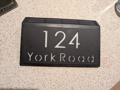 Solar Custom Acrylic House/Letterbox Sign - Modern