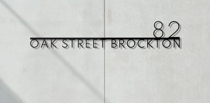 Metal lettering custom house address sign