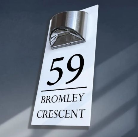 Solar Custom Acrylic House/Letterbox Sign - Rectangle