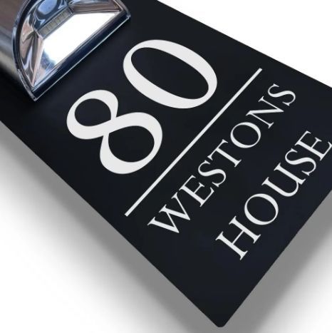 Solar Custom Acrylic House/Letterbox Sign - Rectangle