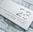 Custom Acrylic House/Letterbox Sign - White.